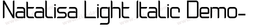 Natalisa Light Italic Demo字体转换